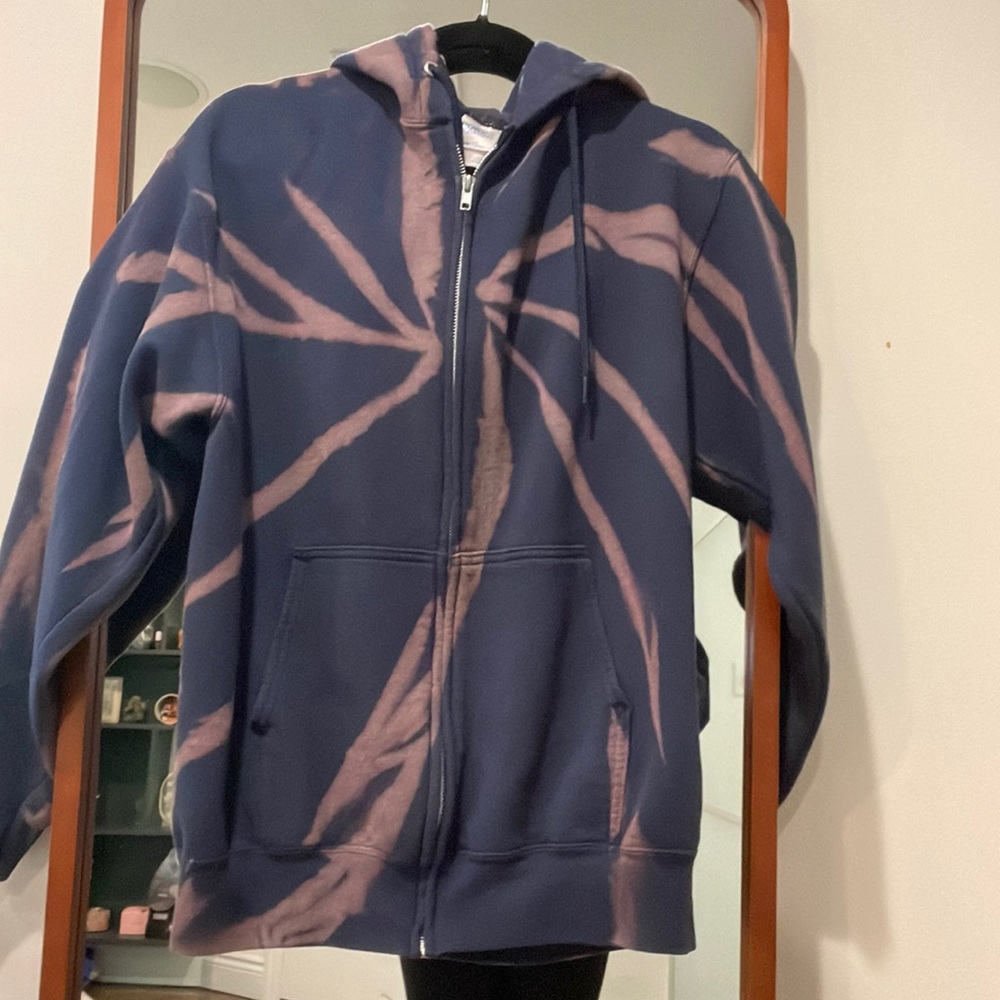 Zip up hoodie, cool and trendy tie-dye design, from mixology boutique